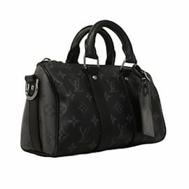 Louis Vuitton-Louis Vuitton Monogram Eclipse Keepall Bandouliere 25 Handbag-Black