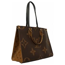 Louis Vuitton-Louis Vuitton Monogram Reverse Giant On the Go MM Tote Bag-Brown