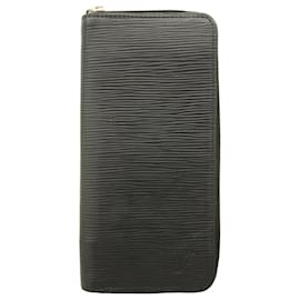 Louis Vuitton-Louis Vuitton Long Wallet Epi Zippy Vertical M60965 Noir-Black