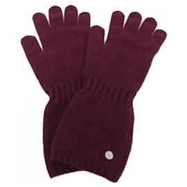 Hermès-Hermes Red Cashmere Gloves-Red