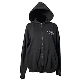 Balenciaga-Balenciaga x Erewhon Los Angeles Zip-up Hoodie in Black Cotton-Black