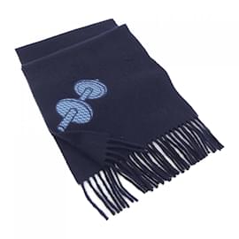 Hermès-Hermes Navy Cashmere Stole-Navy blue