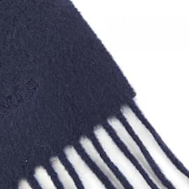 Hermès-Hermes Navy Cashmere Stole-Navy blue
