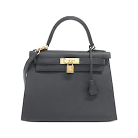 Hermès-Hermes Kelly 28cm Handbag-Black