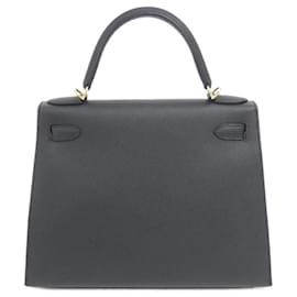 Hermès-Sac à main Hermes Kelly 28 cm-Noir