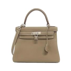 Hermès-Hermes Kelly 28cm Handbag-Taupe