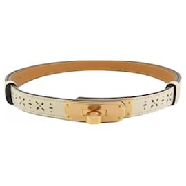 Hermès-Hermes Kelly Standard Belt-White