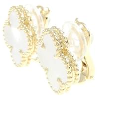 Van Cleef & Arpels-Van Cleef & Arpels Mother of Pearl Earrings-Yellow