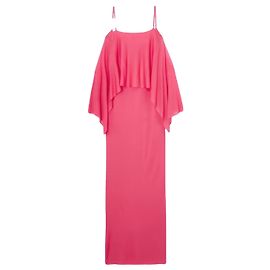 Robe rose Tom Ford en tricot extensible à volants Rose