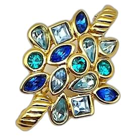 Yves Saint Laurent-Pins & brooches-Blue,Golden