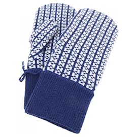 Hermès-Hermes Navy Cashmere Gloves-Navy blue