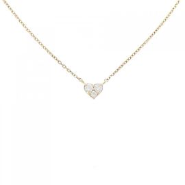 Autre Marque Vendome Heart Diamond Necklace Golden