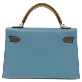 Hermès-Sac à épaule Hermes Mini Kelly 2 Tricolore-Bleu