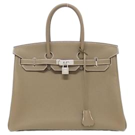 Hermès-Hermes Birkin 35cm Handbag in Etoupe Gray-Taupe