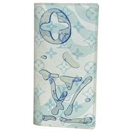 Louis Vuitton-Louis Vuitton Long Wallet in Light Blue-Light blue
