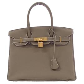 Hermès-Hermes Birkin 30cm Handbag in Etoupe Gray-Taupe