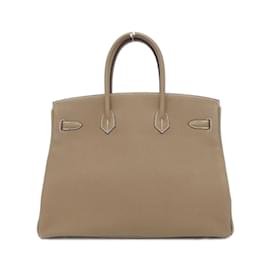 Hermès-Hermes Birkin 35cm Handbag in Etoupe Gray-Taupe
