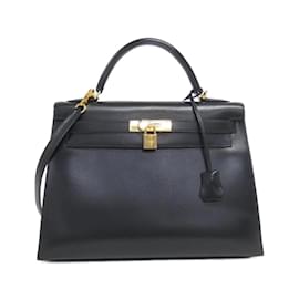 Hermès-Hermes Kelly 32cm Handbag-Black