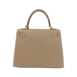 Hermès-Hermes Kelly 25cm Handbag in Etoupe Gray-Taupe