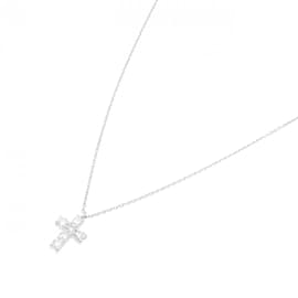 Autre Marque-Vendome Cross Diamond Necklace-Silvery