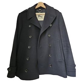 Burberry Wollmantel mit Kaschmir Schwarz Herren Schwarz