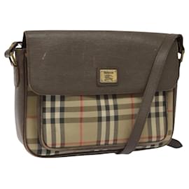 Autre Marque-Burberrys Nova Check Shoulder Bag Beige Auth 113210-Beige