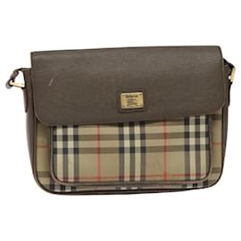 Autre Marque-Burberrys Nova Check Shoulder Bag Beige Auth 113210-Beige