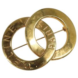 Céline Broche CELINE Métal Doré Auth bs22043 Doré