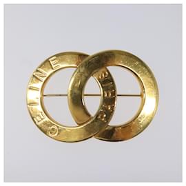 Céline-CELINE Brooch Metal Gold Auth bs22043-Golden