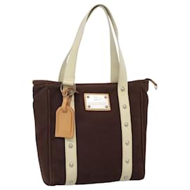 Louis Vuitton-LOUIS VUITTON Cabas MM Antigua Tote Bag Brown M80663 LV Auth SW062-Brown