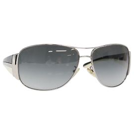 Occhiali da sole PRADA in plastica nera Auth 114158 Nero