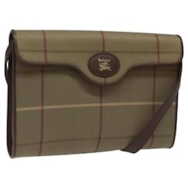 Autre Marque-Burberrys Nova Check Shoulder Bag Canvas Beige Auth bs22474-Beige