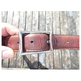Berluti-Berluti belt 95cm palladium buckle-Brown