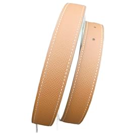 Hermès-new reversible Hermès leather belt 85 cm box and dustbag-Light brown