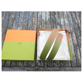 Hermès-new reversible Hermès leather belt 85 cm box and dustbag-Light brown