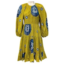 Ulla Johnson-Ulla Johnson Print Dress-Yellow