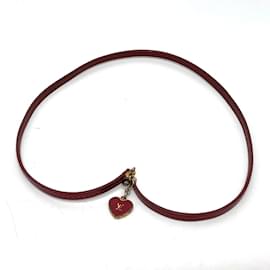 Louis Vuitton-Louis Vuitton Red Patent Leather Bracelet-Red