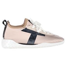 Tênis de amarrar acolchoados Tod's em couro rosa blush Rosa