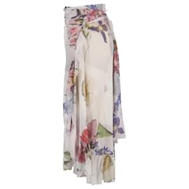 Ganni-Ganni Floral Printed Midi Wrap Skirt in Multicolor Polyamide-Multiple colors