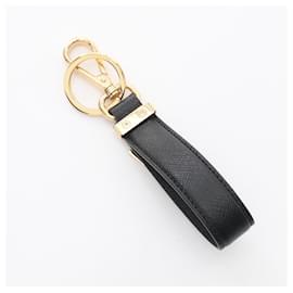 Prada-Prada Saffiano Leather Keychain 1PP185053F0002-Golden,Metallic