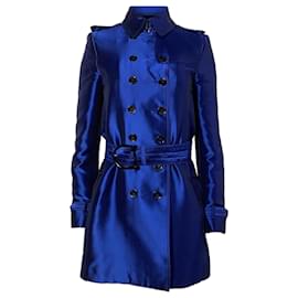 Burberry-Burberry London Trench Coat in Blue Polyester-Blue