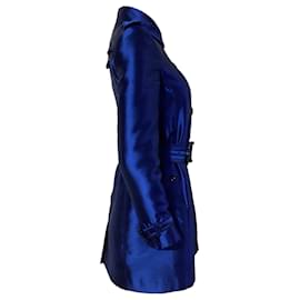 Burberry-Burberry London Trench Coat in Blue Polyester-Blue