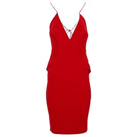 Autre Marque Abito Bodycon con collo halter Alex Perry in triacetato rosso Rosso