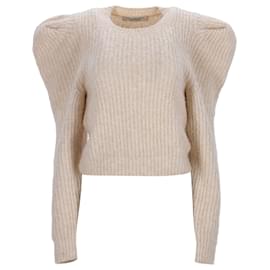 Autre Marque-Philosophy di Lorenzo Serafini Ribbed Knit Cropped Pullover In Cream Acrylic-White,Cream