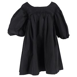 Simone Rocha Mini-Kleid mit Puffärmeln aus schwarzem Polyamid Schwarz