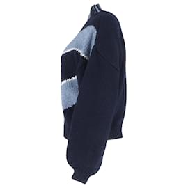 Autre Marque-Stine Goya Adonis Striped Sweater in Navy Blue Wool-Blue,Navy blue