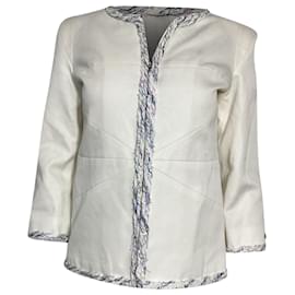 Chanel-Chanel Evening Jacket in White Cotton-White