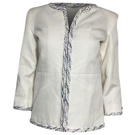 Giacca da sera Chanel in cotone bianco Bianco