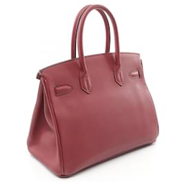Hermès-Hermes Birkin 30 Rouge Garance Handbag-Red