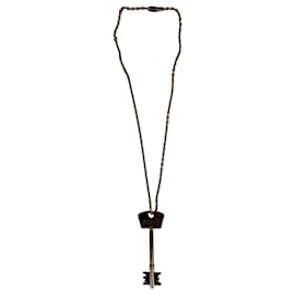 Balenciaga-Balenciaga BB Key Necklace in Gold Metal-Golden